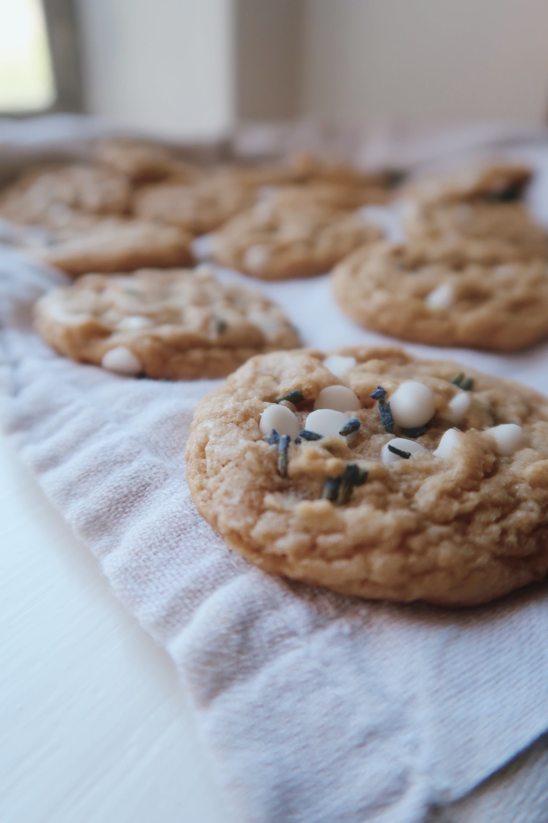 White Chocolate Lavender Cookies